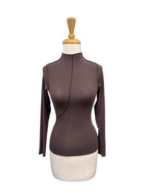 the line by K  Zane Brown Top Size Xs Chocolate Brown Long Sleeve